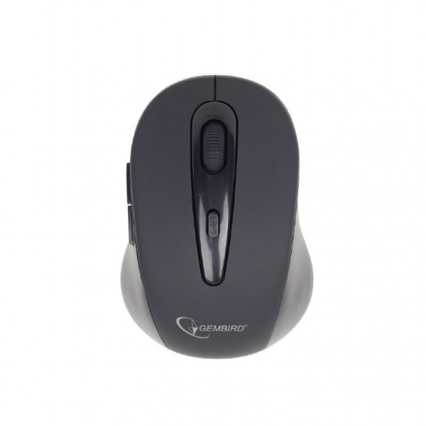 Мышь Bluetooth Gembird MUSWB2, оптическая, 6 кнопок, 800/1200/1600dpi, Нано-приемник, USB, черный